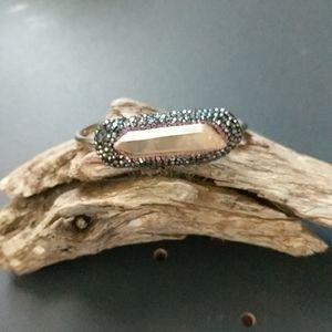 Beautiful Druzy Cuff w Crystal